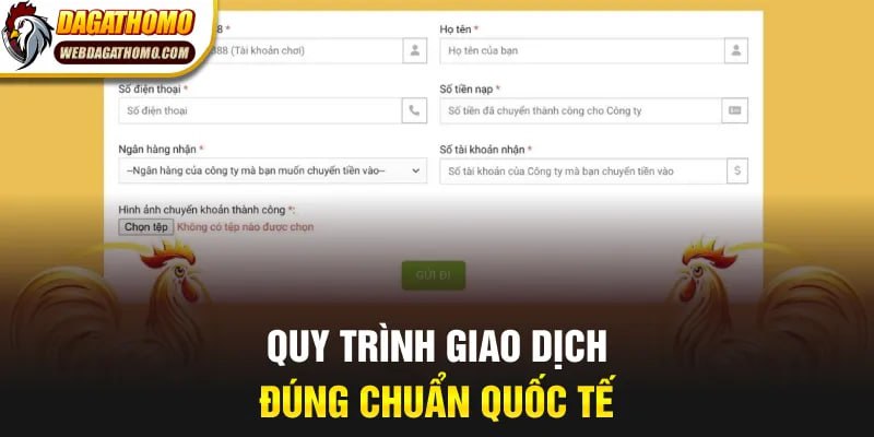 Quy trình giao dịch: Đúng chuẩn nền tảng quốc tế